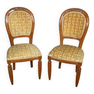 Paire de Chaises en Acajou Blond, Art Déco – 1940