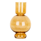 Vase boule jaune hauteur 25,5cm