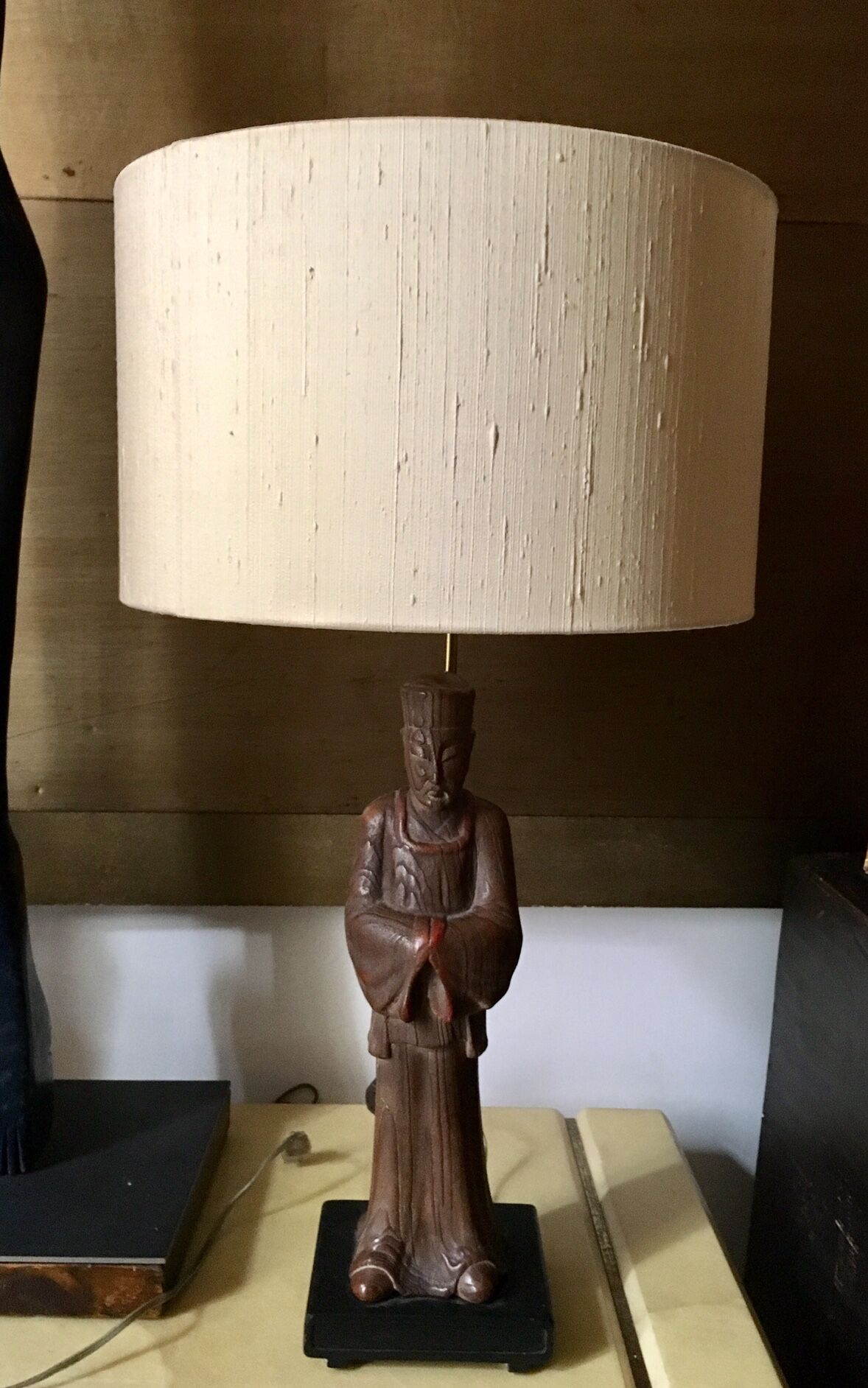 A Pair Of Wooden Lamps The Way of James Mont