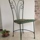 Chaise de jardin fonte d'acier vintage