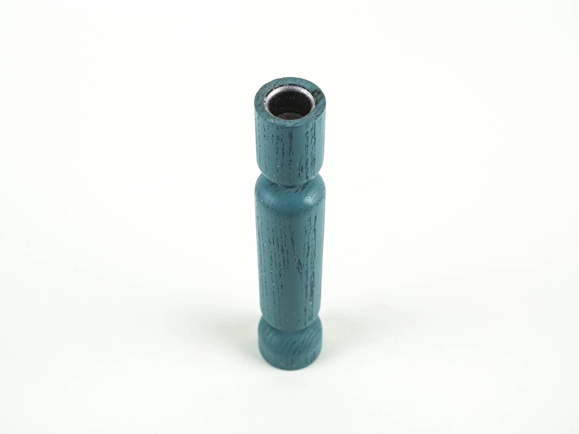 Wooden candlestick by Normann Copenhagen with geometric base, Danish design