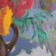 Oil on canvas of a bouquet of flowers by Espel Vives
