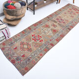 3x10 Turkish vintage runner rug, 80x292cm