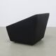 Postmodern Lounge Chair in Leather on wheels by COR