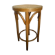 Tabouret bois courbé et cannage