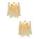 Contemporary Modern Sanded Champagne "Rondini" Murano Wall Sconces - Set of