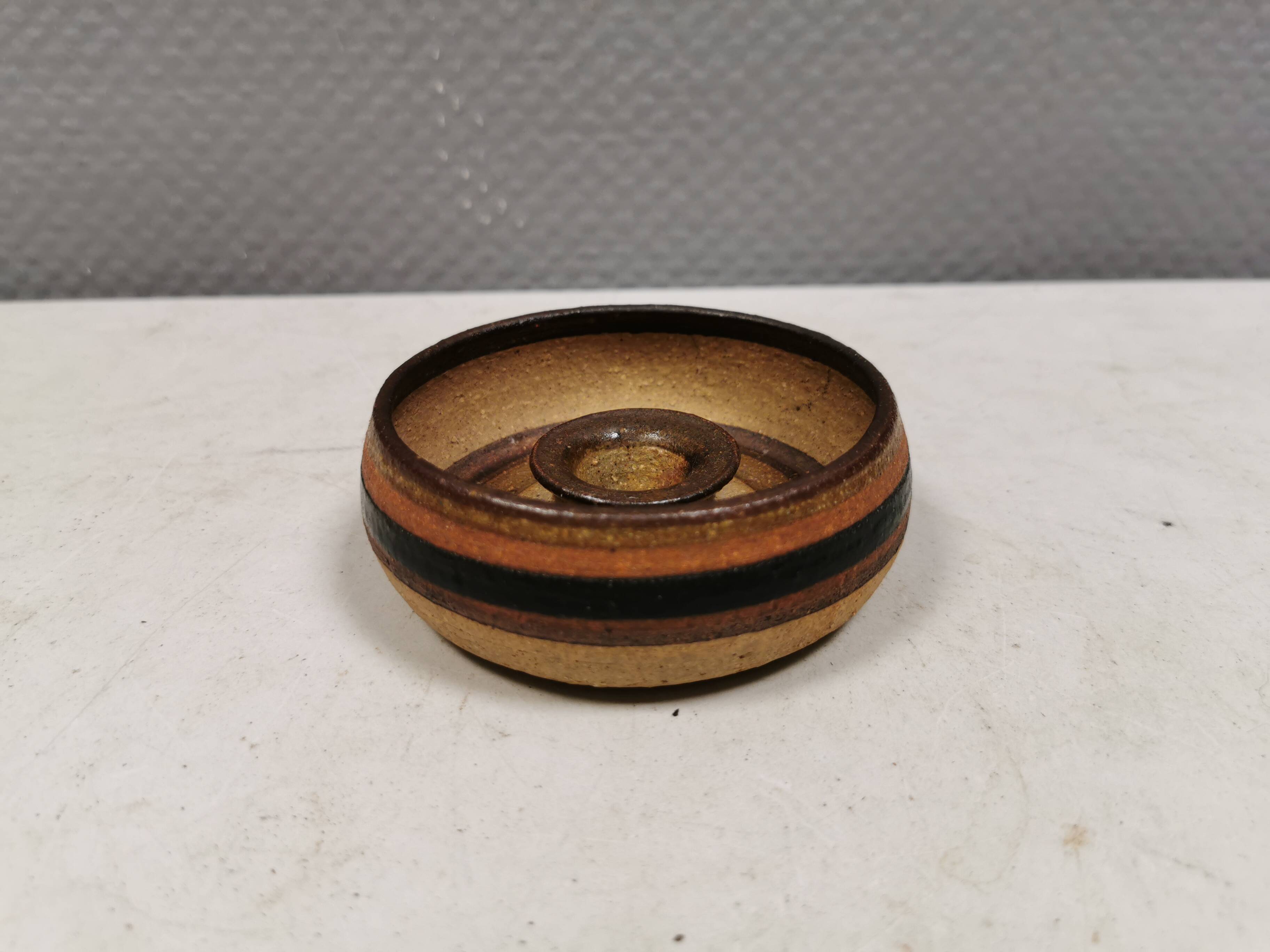 Small ceramic candlestick by Else Bøgeskov Denmark 1970s