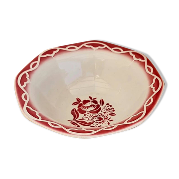 Large salad bowl Digoin Sarreguemines model Odette