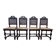Set of 4 Renaissance cane chairs.