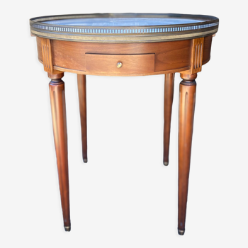 Table bouillote marbre blanc