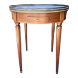 White marble hot water bottle table