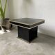 Black lacquer and brass console coffee table