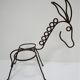 Sculptural zoomorphic gardener donkey metal patina rust vintage 50 60s