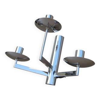 Applique triple sciolari chromée vintage design déco triple wall lamp