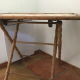 The end XIX wood folding table