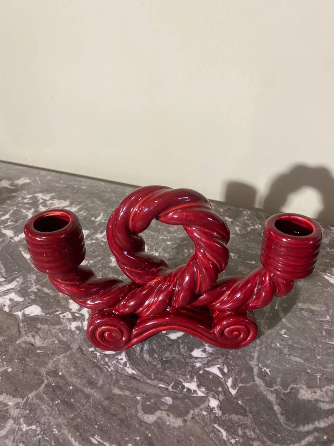 Braided ceramic chandelier