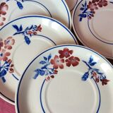 Set of 7 porcelain dessert plates