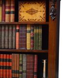 Bibliothèque ouverte en bois de rose du début de l'époque victorienne