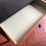 Wooden and black desk