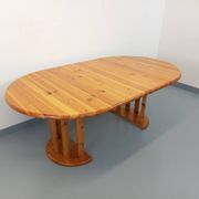 Table à manger ronde scandinave vintage style Rainer Daumiller en pin