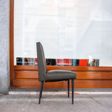 Set of eight chairs covered in vinyl, iron legs by Mobiltecnica Torino 1950s