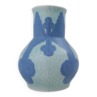 Art Deco Vase Sgraffito Gustavsberg Josef Ekberg Sweden 1922