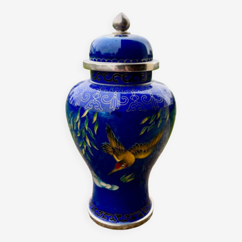 Pot chinois en emaux cloisonnés