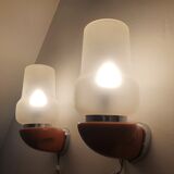 Pair of vintage 70s porcelain sconces