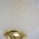 Glass and gilded metal ceiling lamp