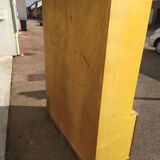 Vintage glass bookcase - Wood