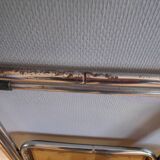 Plexi folding chairs smoked brown and chrome metal structure