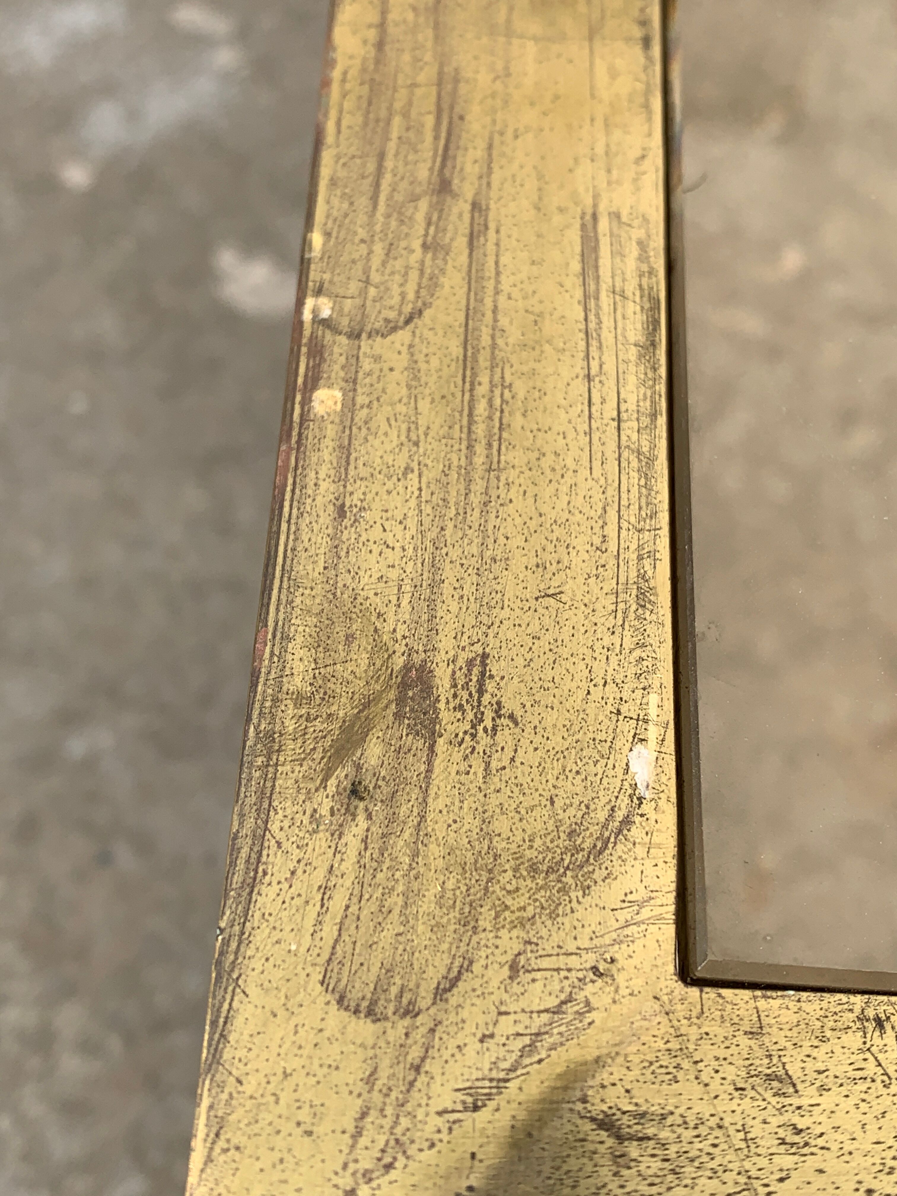 Guy Lefèvre's gilded metal coffee table for Maison Jansen, 1970