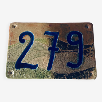 House number plate 279