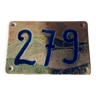 House number plate 279