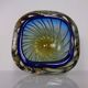 Blue Brown Sommerso Murano Glass Bowl or Ashtray by Flavio Poli, Italy, 1960s