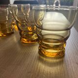 Set of 7 vintage colored glasses