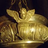 Chandelier / sanctuary lamp / church pendant light / copper and bronze censer