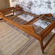 folding bed wood, daybed, solid oak, vintage, 50s