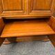 Armoire meuble tv bonnetière en merisier massif 80s