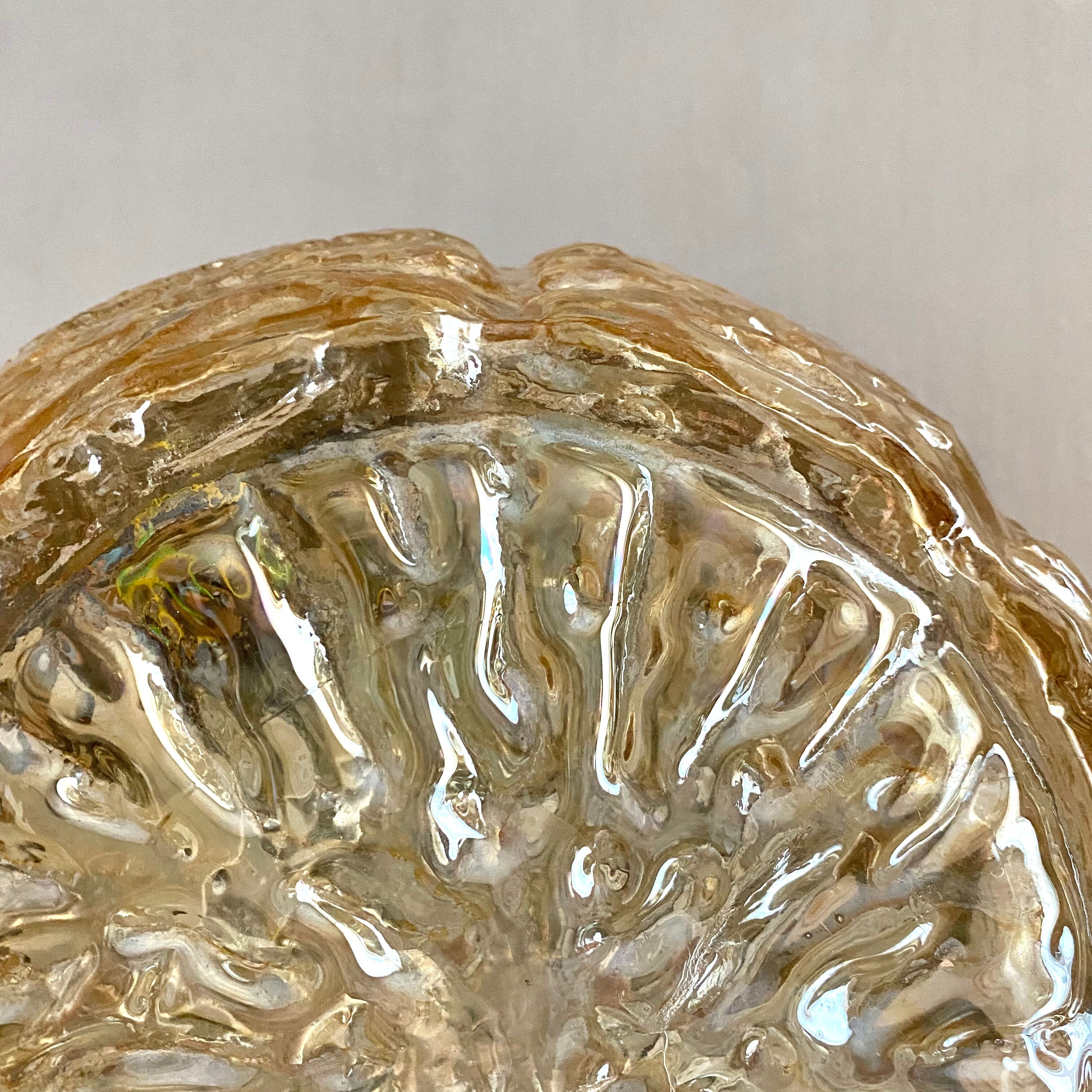Vintage amber glass ceiling lamp