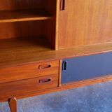 Scandinavian buffet teak model "Tilburg" by O.M.F Omer Meubel Fabriek to Samcom Lefèvre editions