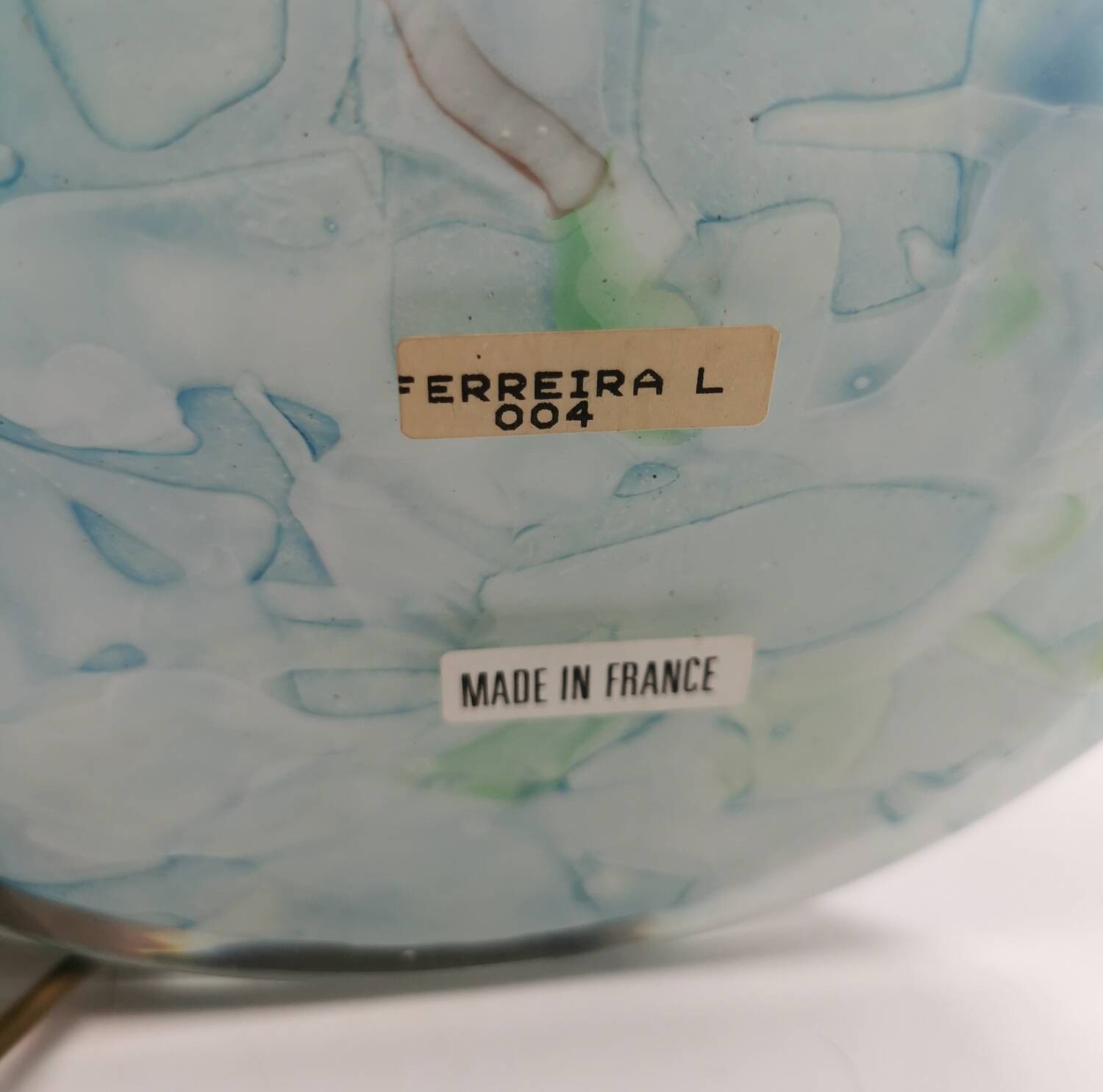 Large mushroom lamp blown glass La Rochère