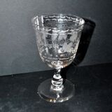 Antique souvenir glass tumbler engraved with the name Adolphe