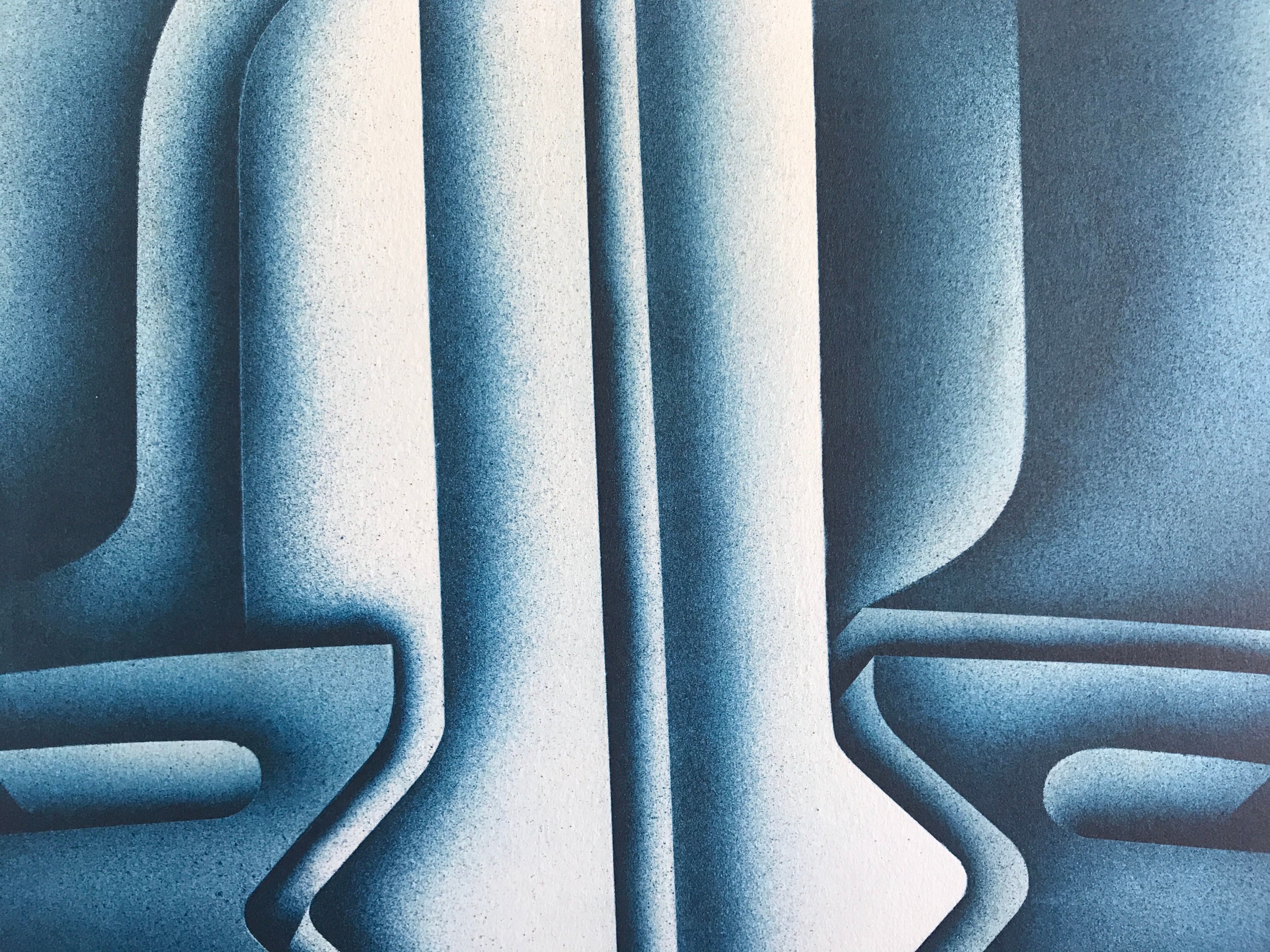 Original lithograph by Jacques Poli, Gazometers, 1978