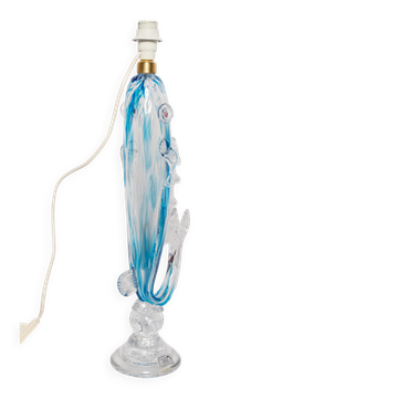 Mid-Century Fish Table Lamp in Glass, France, 1960s