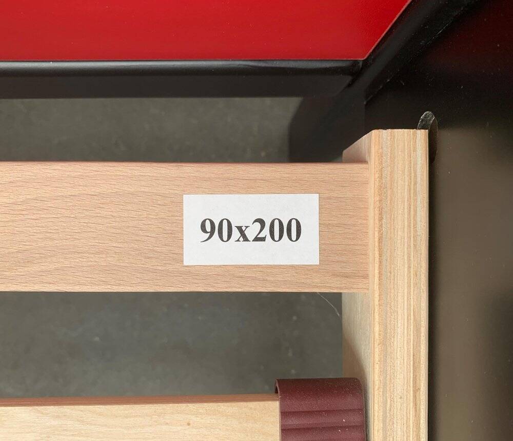 Double bed postmodern German vintage profile system by Elmar Flötotto for Flötotto.