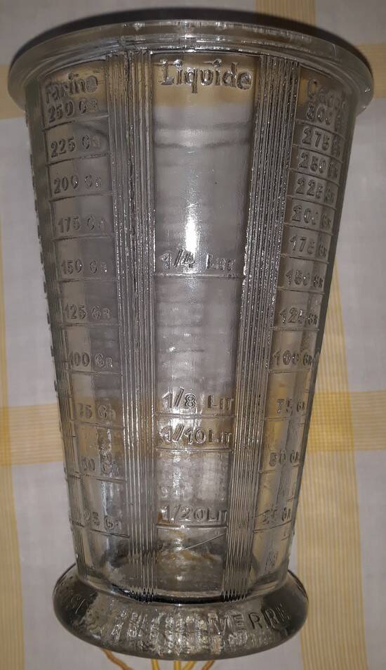 Graduated glass Mougin 1960s 1970s