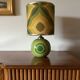 Lampe de table Space Age en céramique verte, Italie années 1960