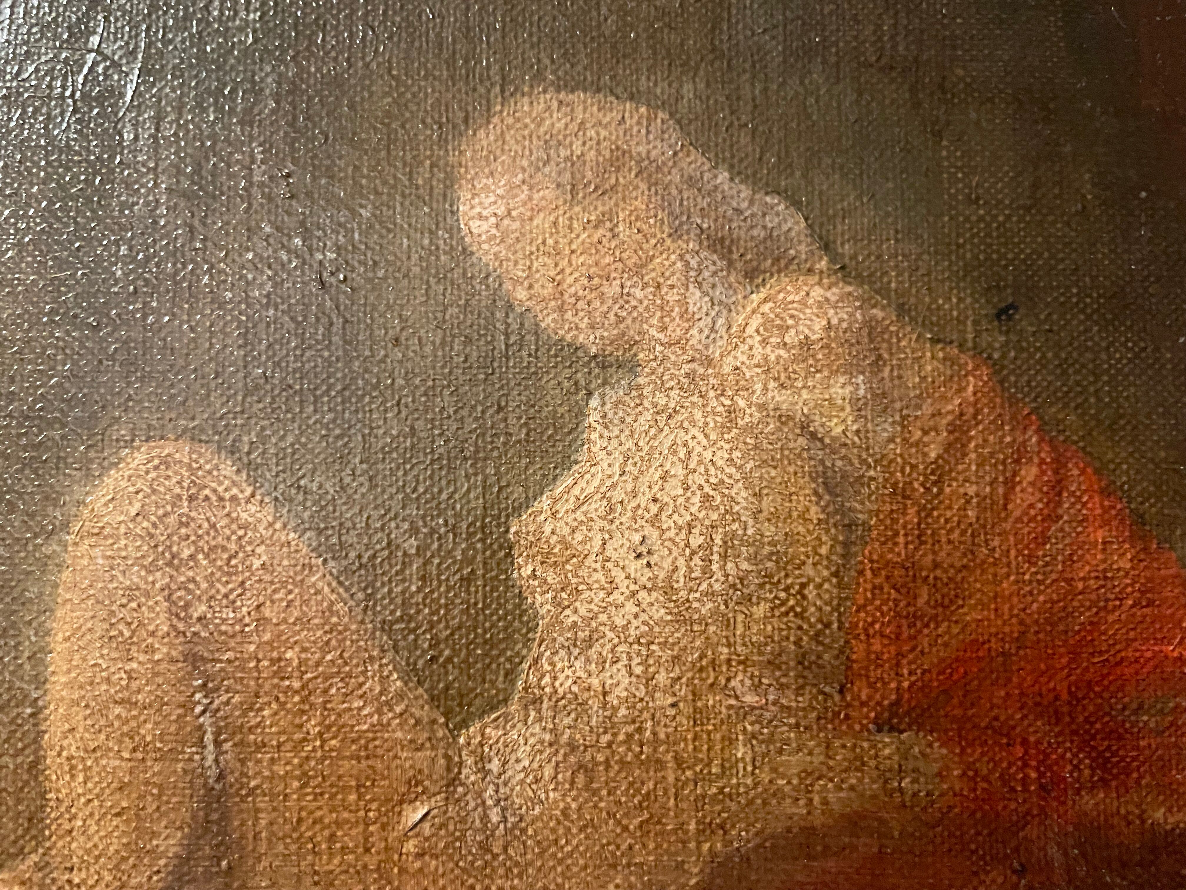 Oil on canvas female nude