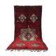 Burgundy Vintage Moroccan Rug 160 x 350 cm - Berber Wool Rug - Handmade rug